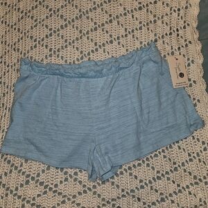 Secret Treasures Pajamas Lounge Shorts Small 4 6 Blue Elastic Waist Pockets NWT